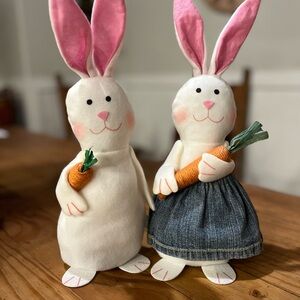 Easter Bunny Couple with Carrots and Custom Dress